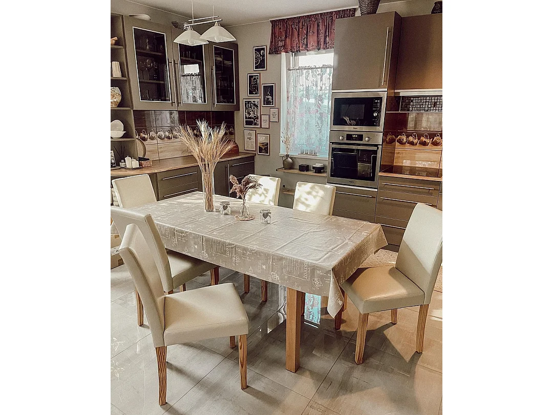 Lot de 2 chaises de salle à manger BROADWAY Cuir PU Beige