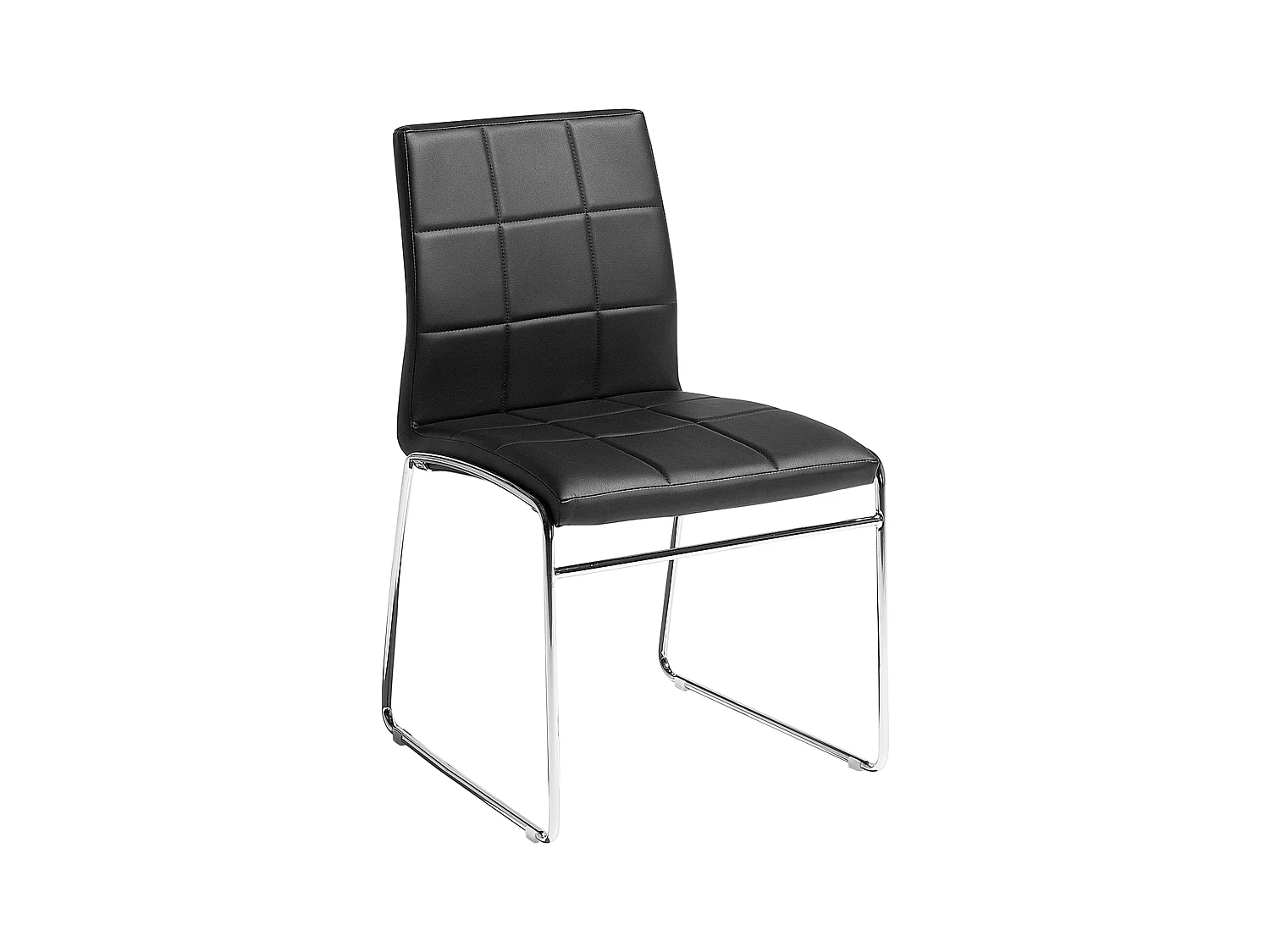 Lot de 2 chaises de conférence KIRON Cuir PU Noir