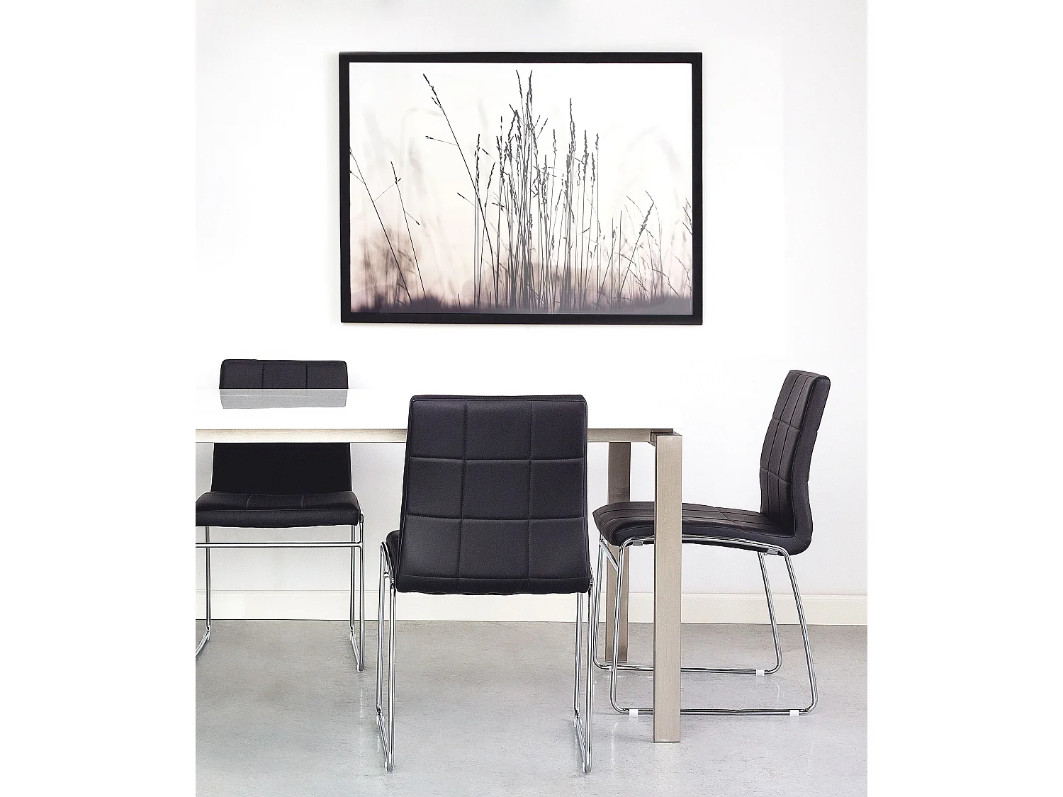 Lot de 2 chaises de conférence KIRON Cuir PU Noir