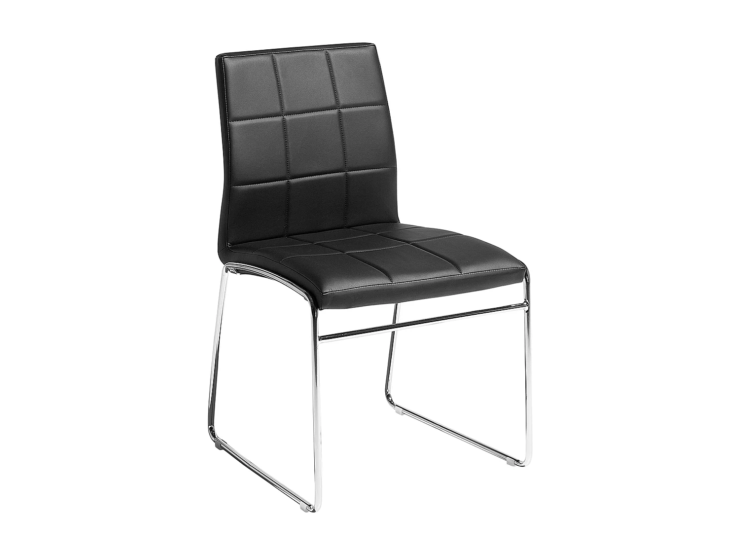 Lot de 2 chaises de conférence KIRON Cuir PU Noir