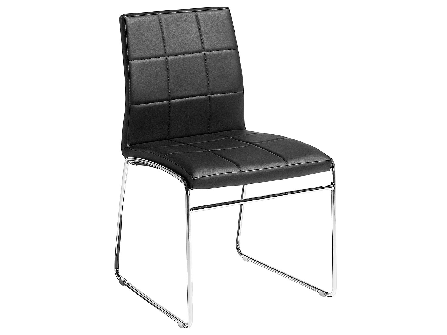 Set of 2 Dining Chairs KIRON Faux Leather Black