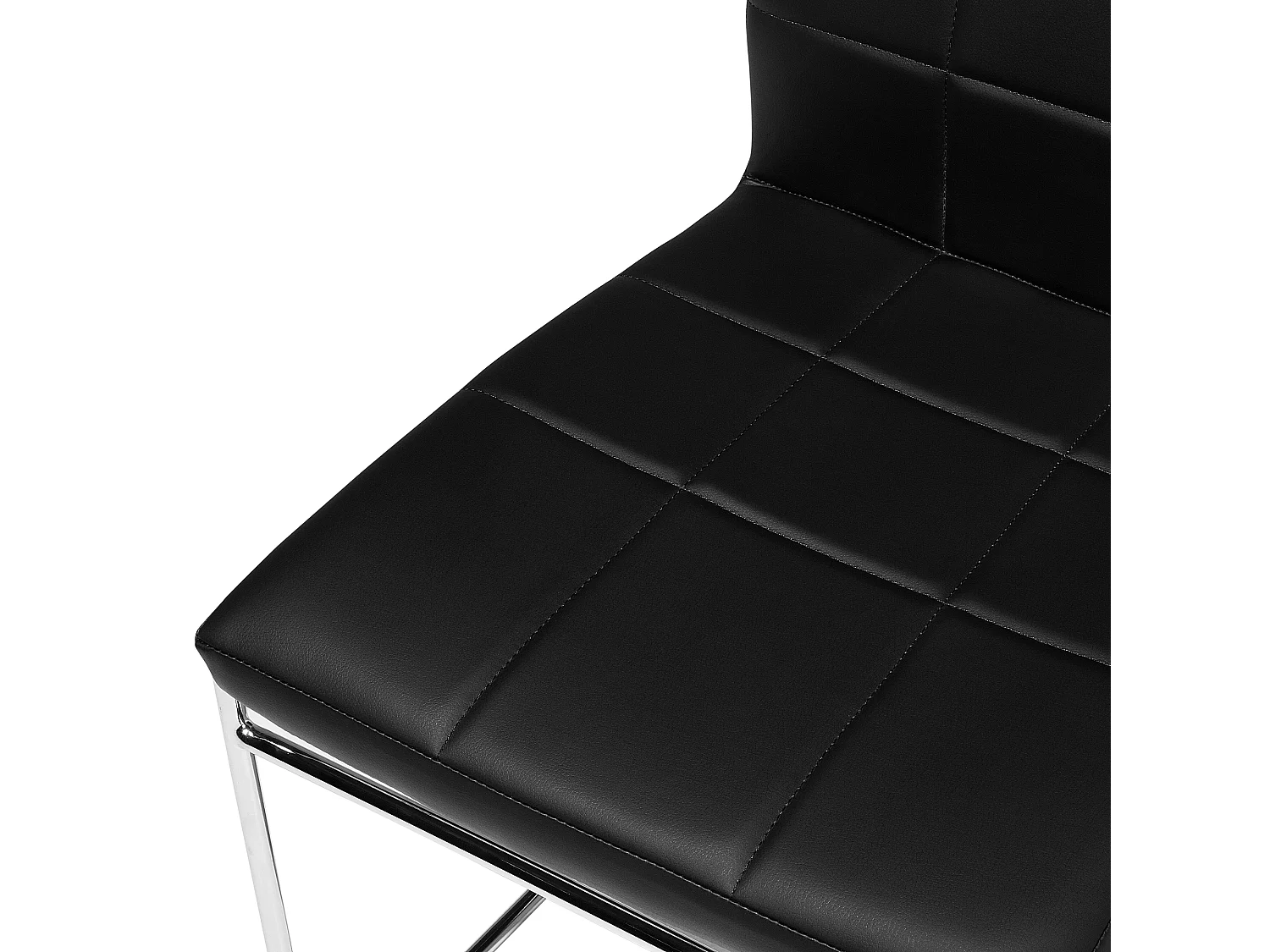 Set of 2 Dining Chairs KIRON Faux Leather Black