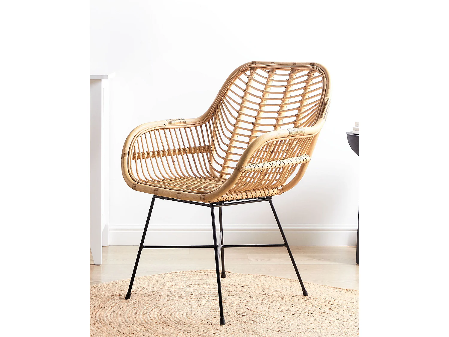 Chaise de salle à manger CANORA Rotin Naturel