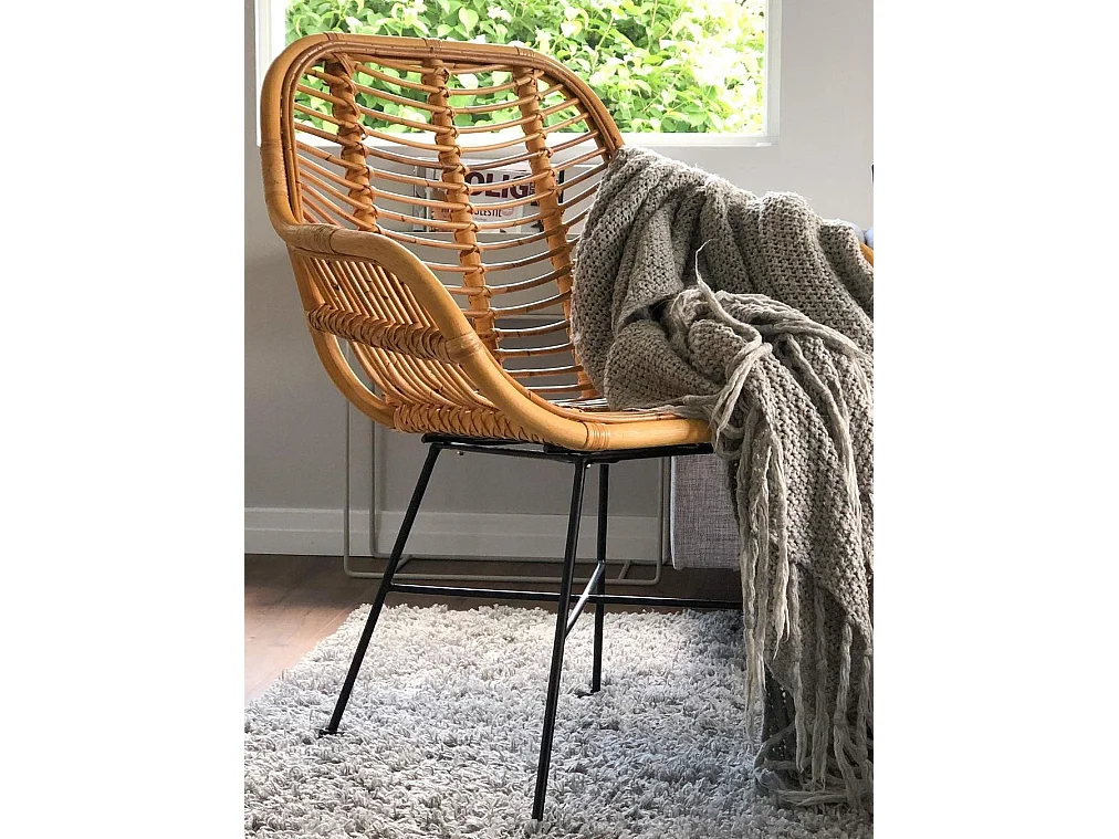Esszimmerstuhl CANORA Rattan Naturfarben
