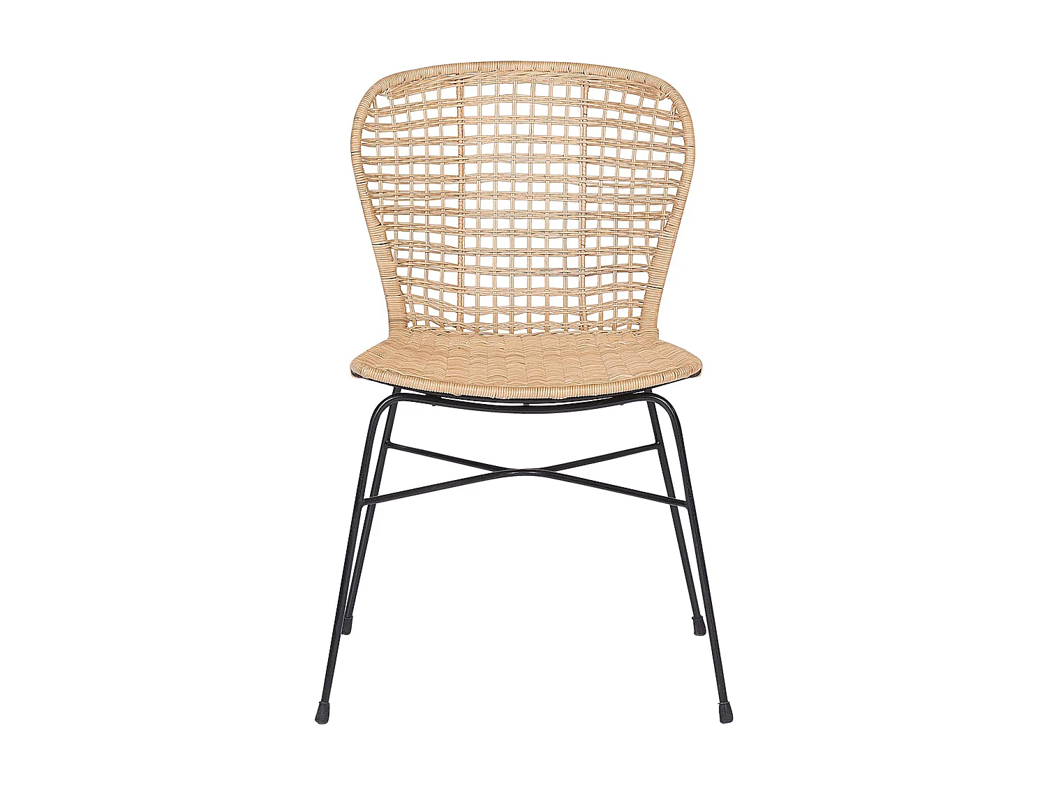 Conjunto de 2 sillas de comedor ELFROS Ratán Natural