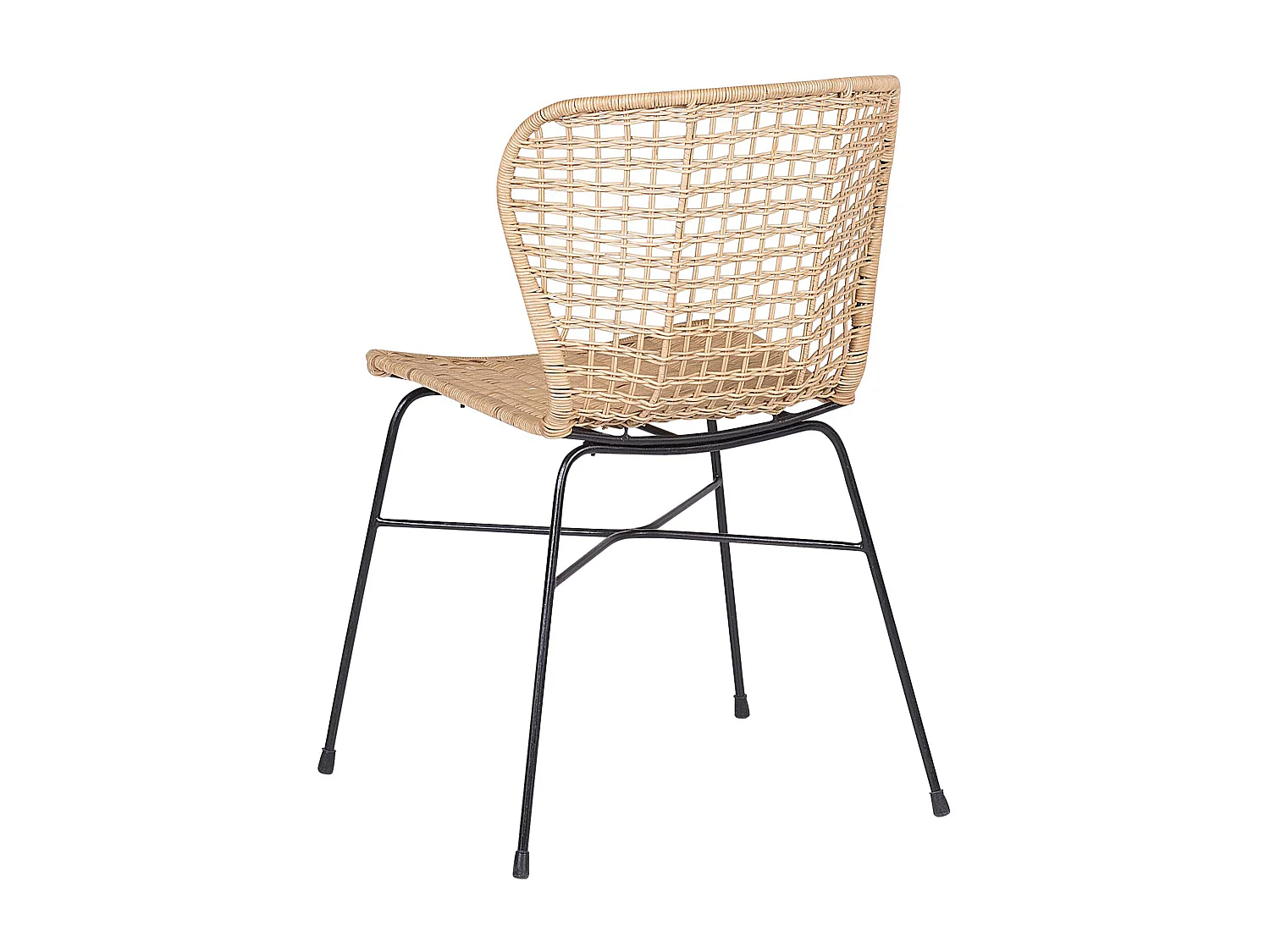 Conjunto de 2 sillas de comedor ELFROS Ratán Natural