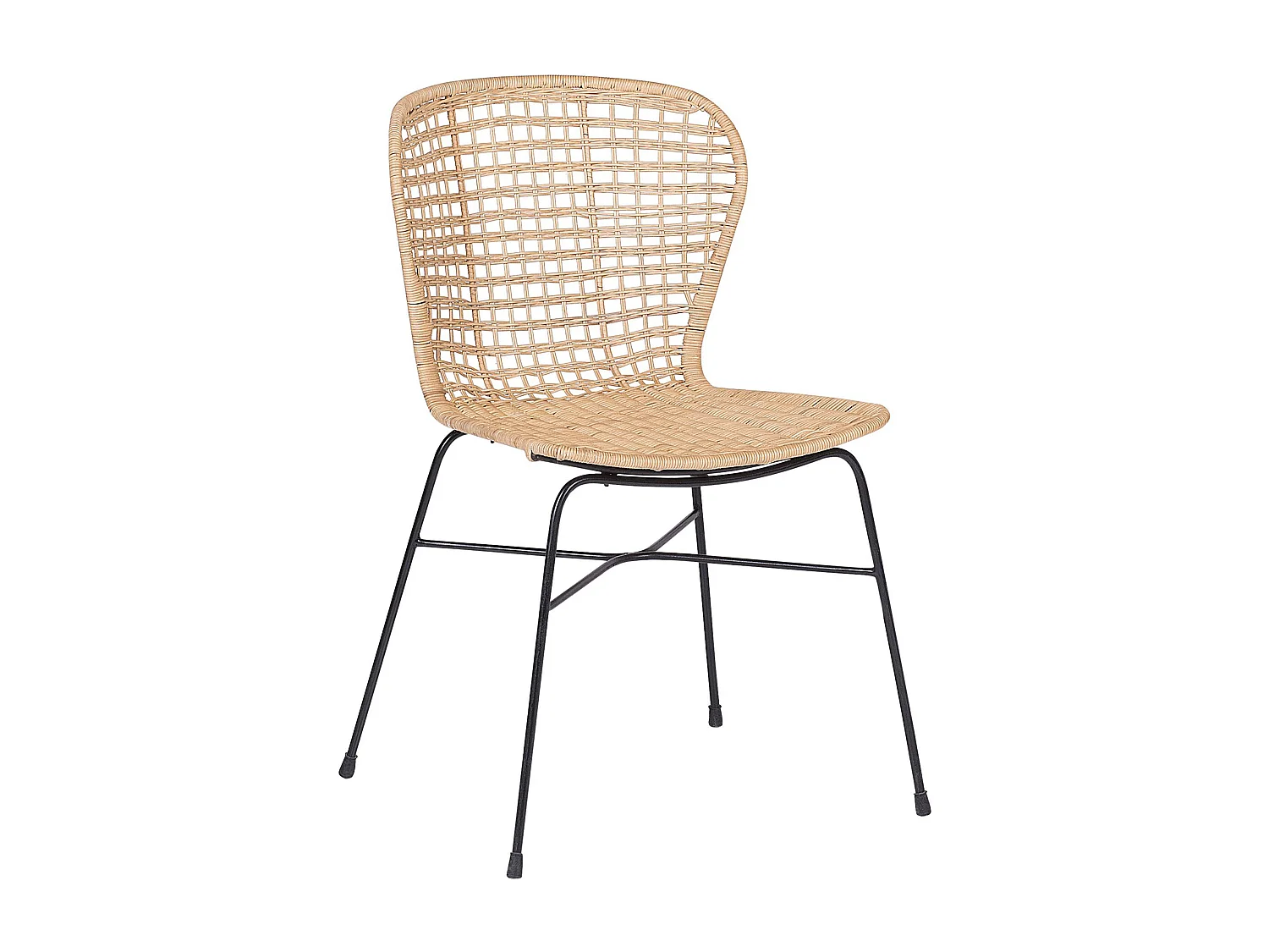 Set van 2 eetkamerstoelen ELFROS Rotan Natuurlijk