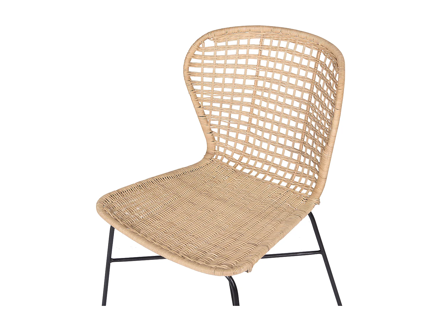 Set van 2 eetkamerstoelen ELFROS Rotan Natuurlijk