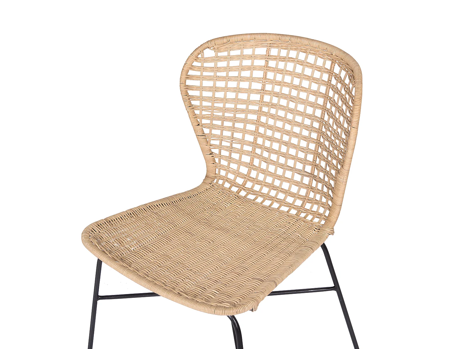 Zestaw 2 krzeseł do jadalni ELFROS Rattan Naturalny