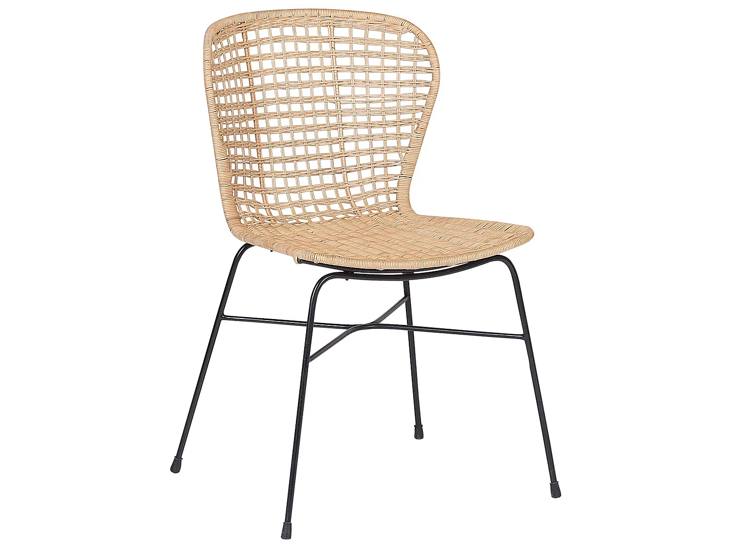Lot de 2 chaises de salle à manger ELFROS Rotin Naturel