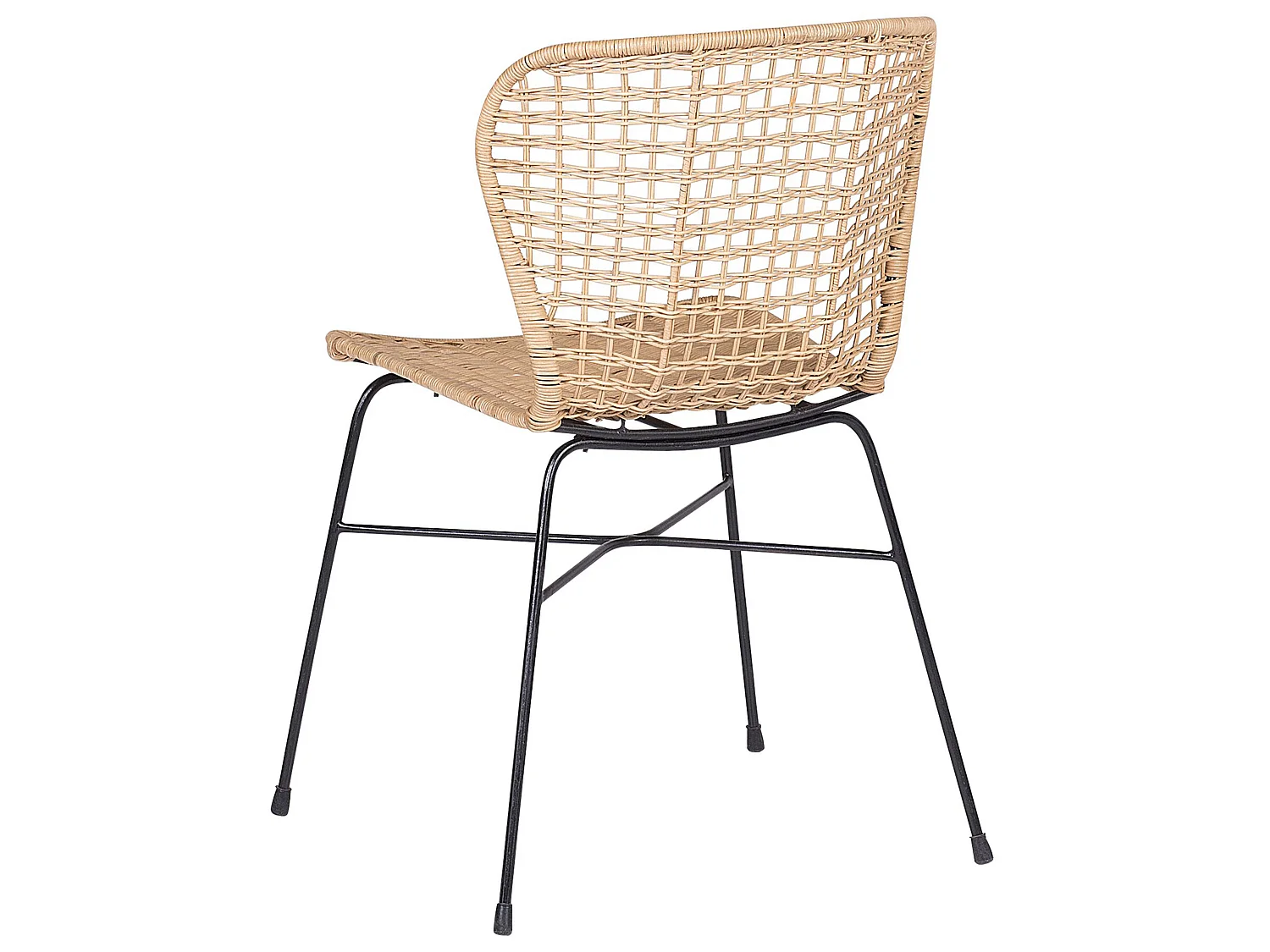 Lot de 2 chaises de salle à manger ELFROS Rotin Naturel