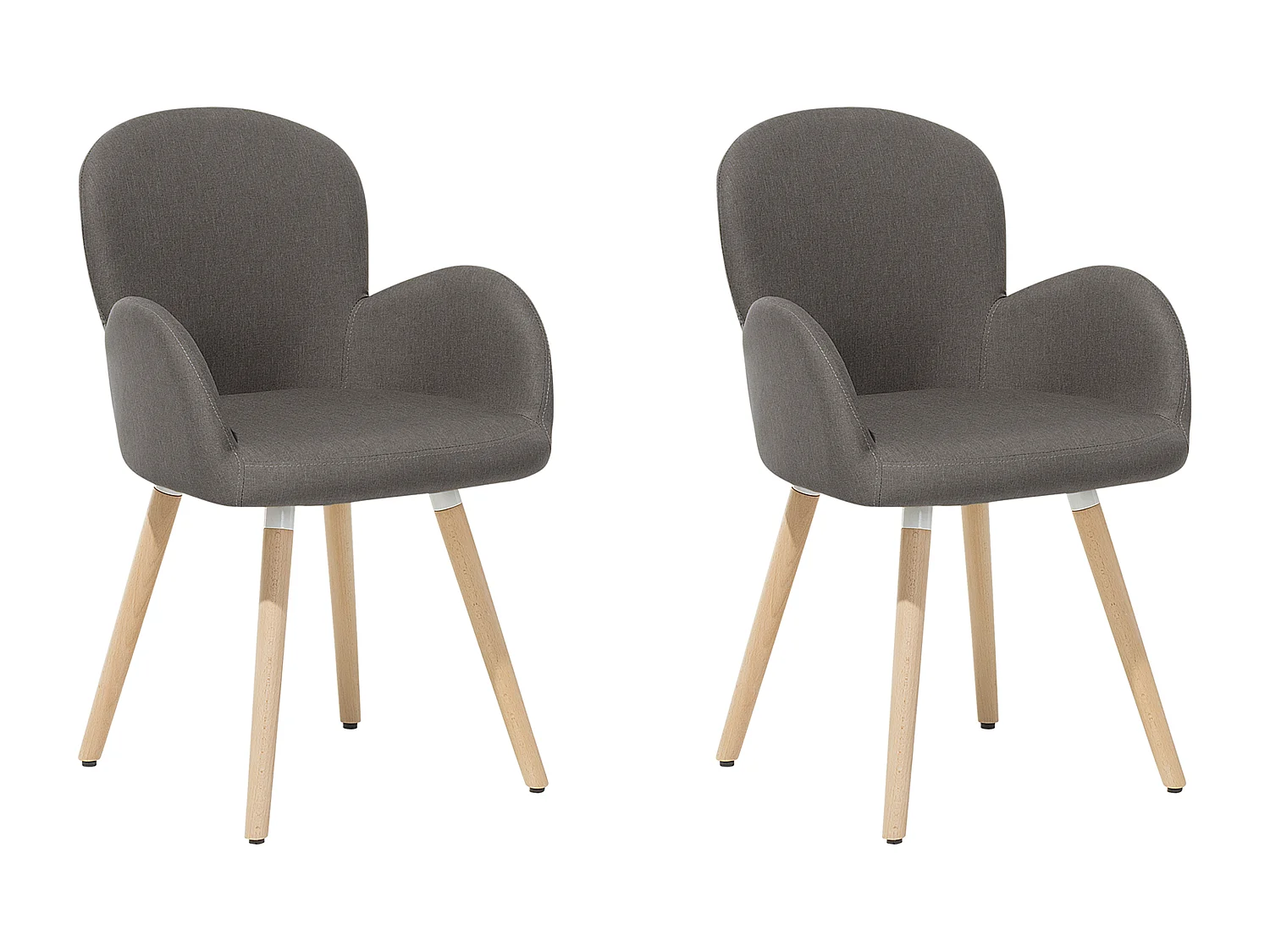 Chaise de salle à manger BROOKVILLE Set de 2 Tissu Taupe