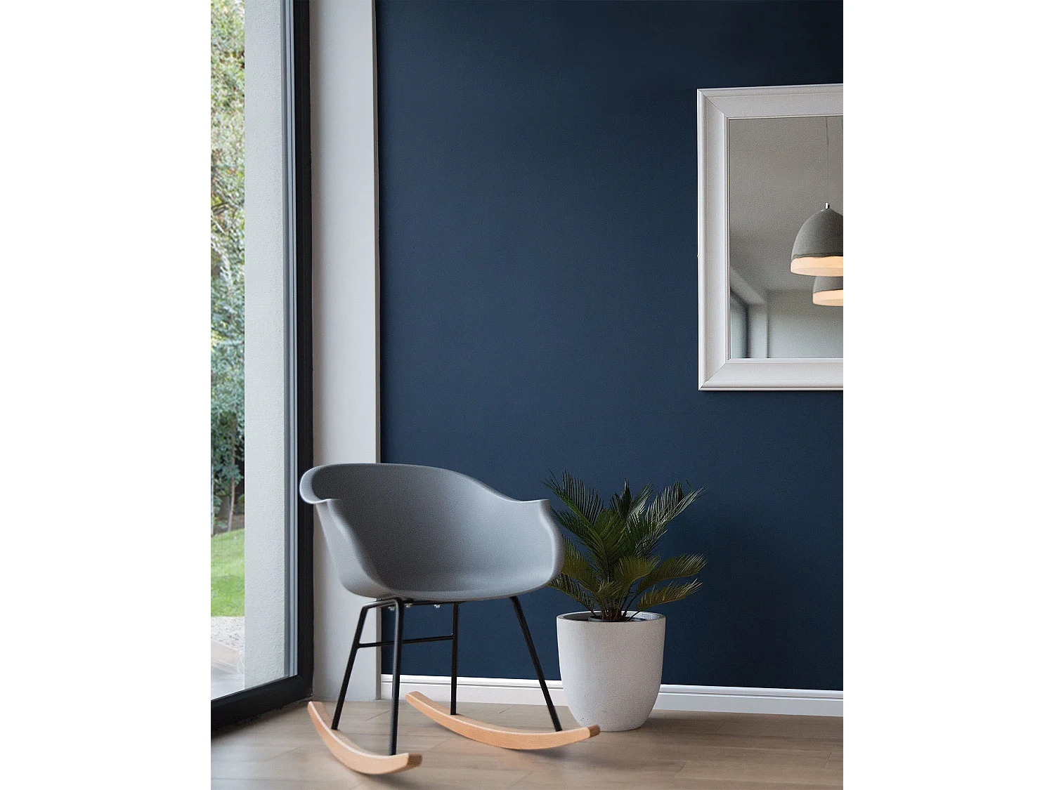 Schommelstoel Grijs HARMONY