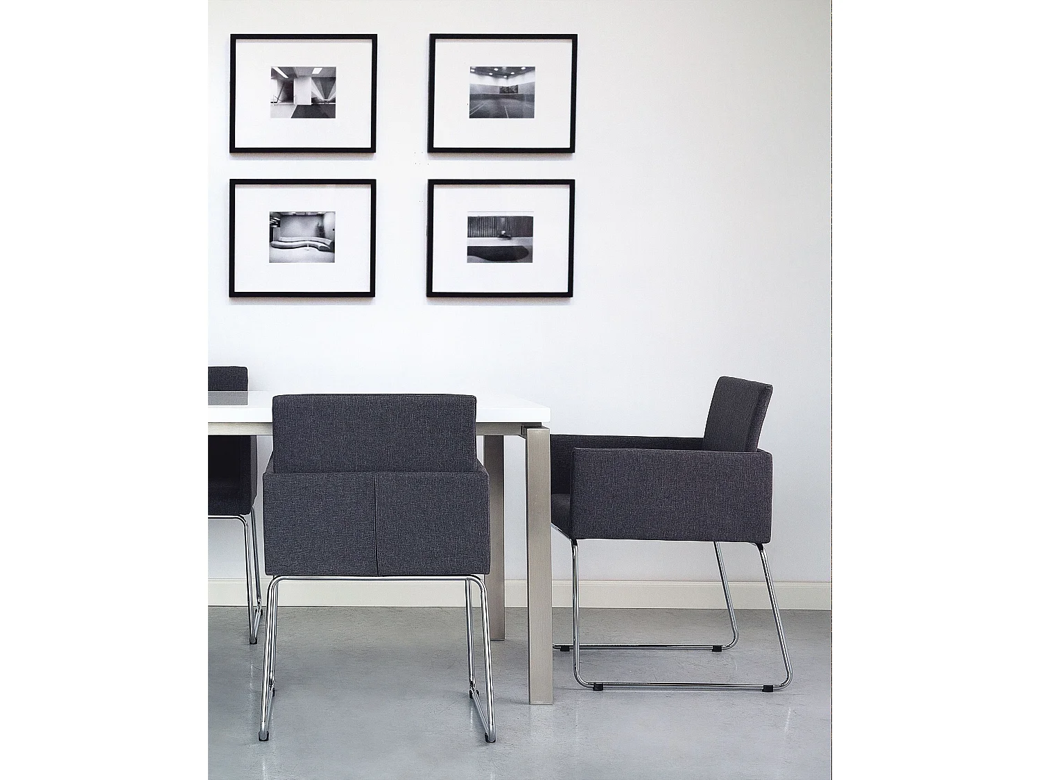 Lot de 2 chaises de salle à manger GOMEZ Gris foncé