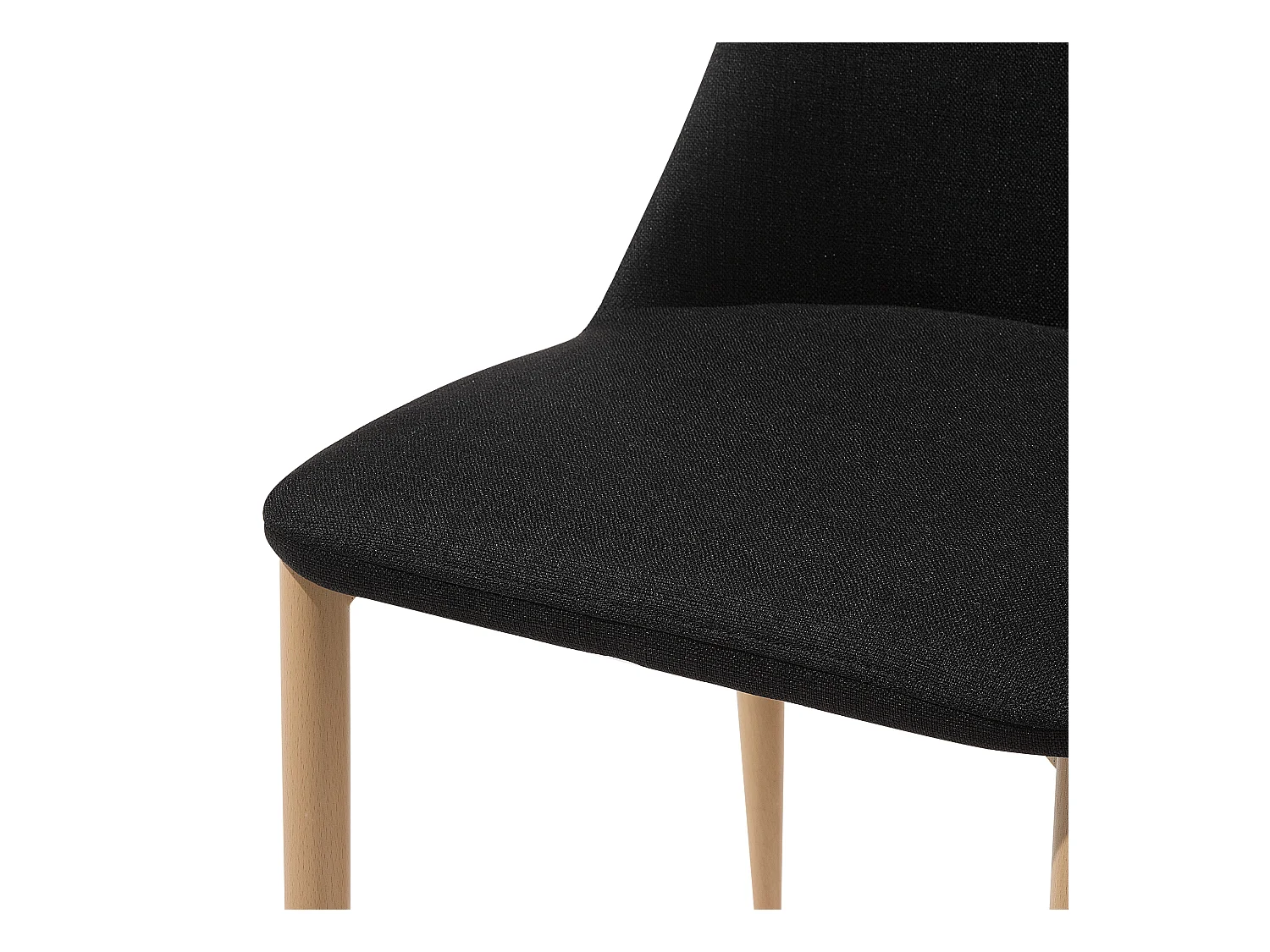 Klassisches Esszimmerstuhl Set Kunstleder/Metall Schwarz Clayton 2