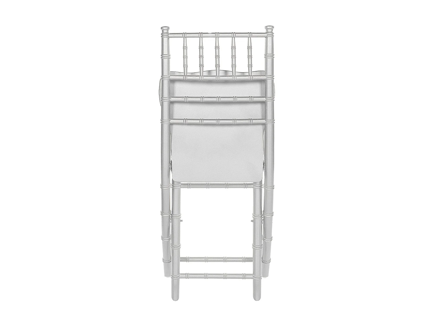 Esszimmerstuhl 4er Set in Silber Buchenholz Sperrholz Klappbar Modern Machias