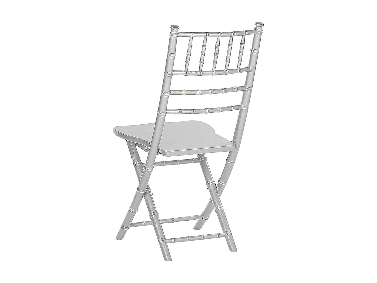 Lot de 4 chaises de salle à manger Pliant MACHIAS Bois de hêtre Argenté