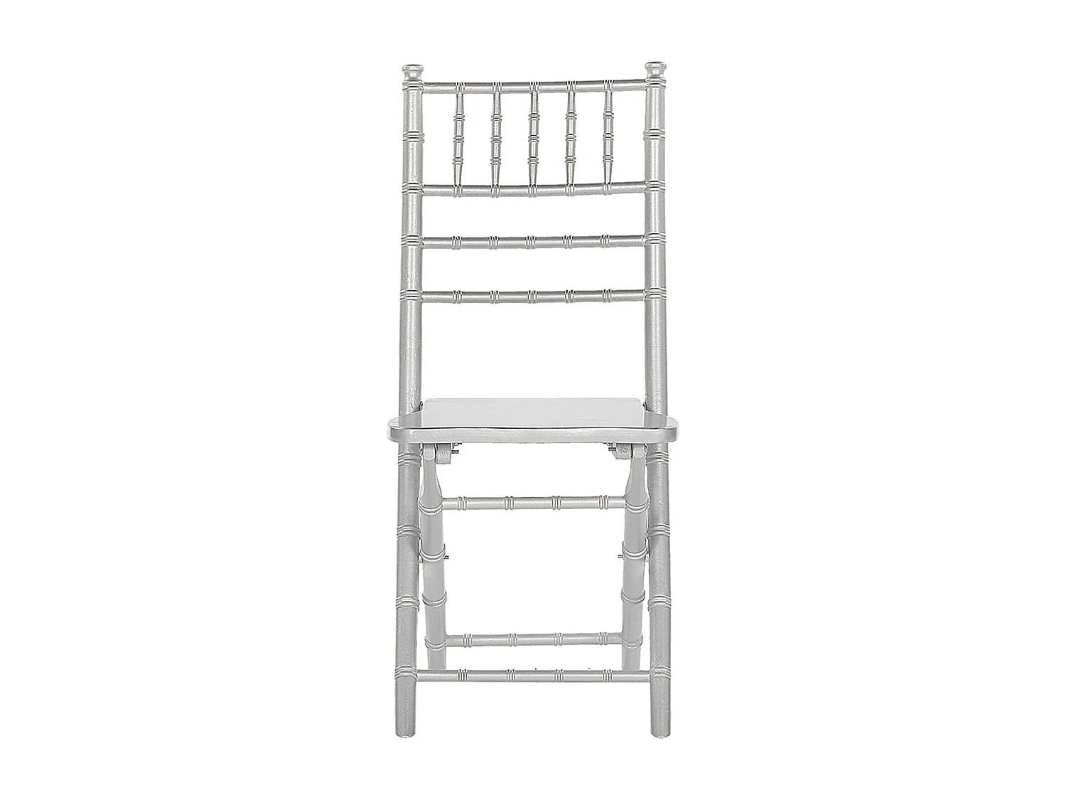 Lot de 4 chaises de salle à manger Pliant MACHIAS Bois de hêtre Argenté