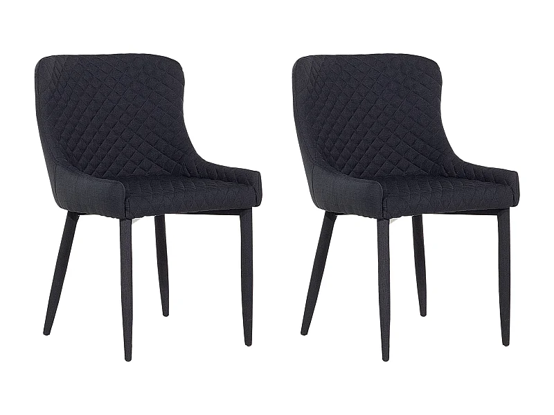 Elegante Stühle im 2er Set in schwarz Solano