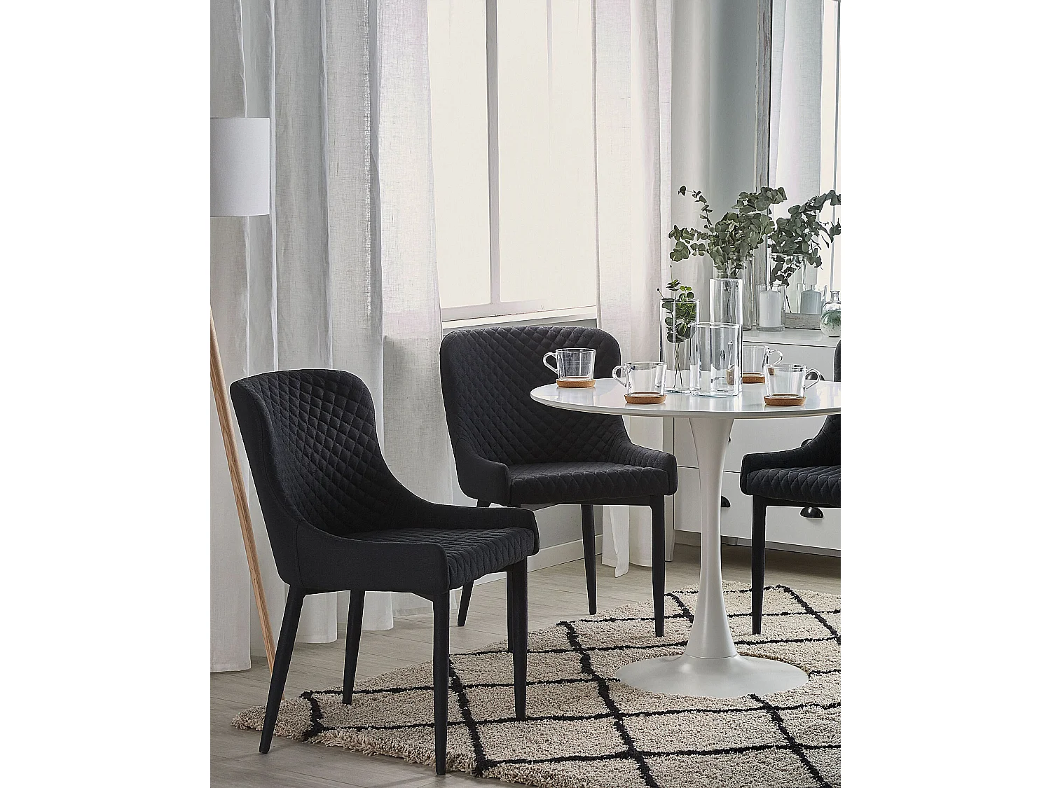 Set van 2 eetkamerstoelen SOLANO Zwart