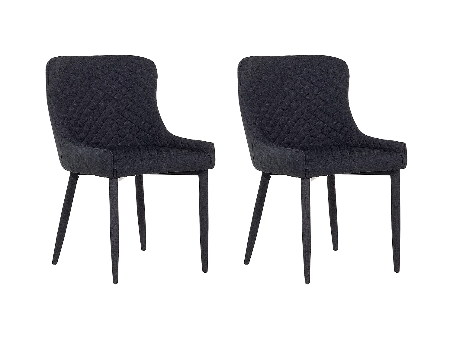 Lot de 2 chaises de salle à manger SOLANO Noir