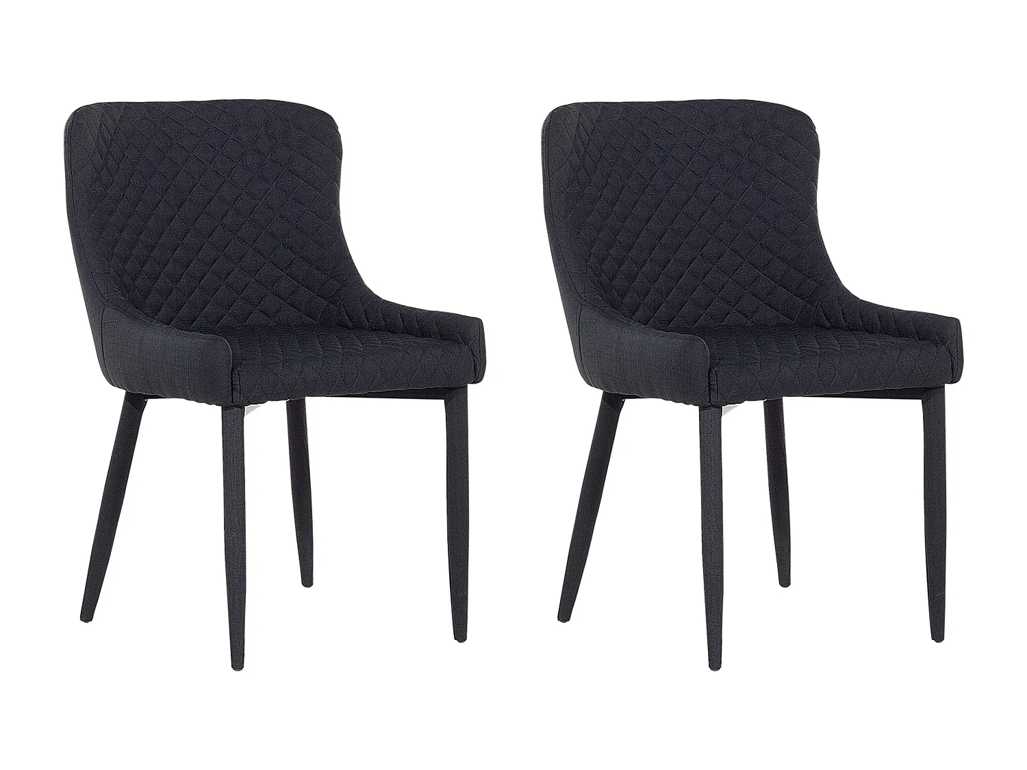 Conjunto de 2 sillas de comedor SOLANO Negro