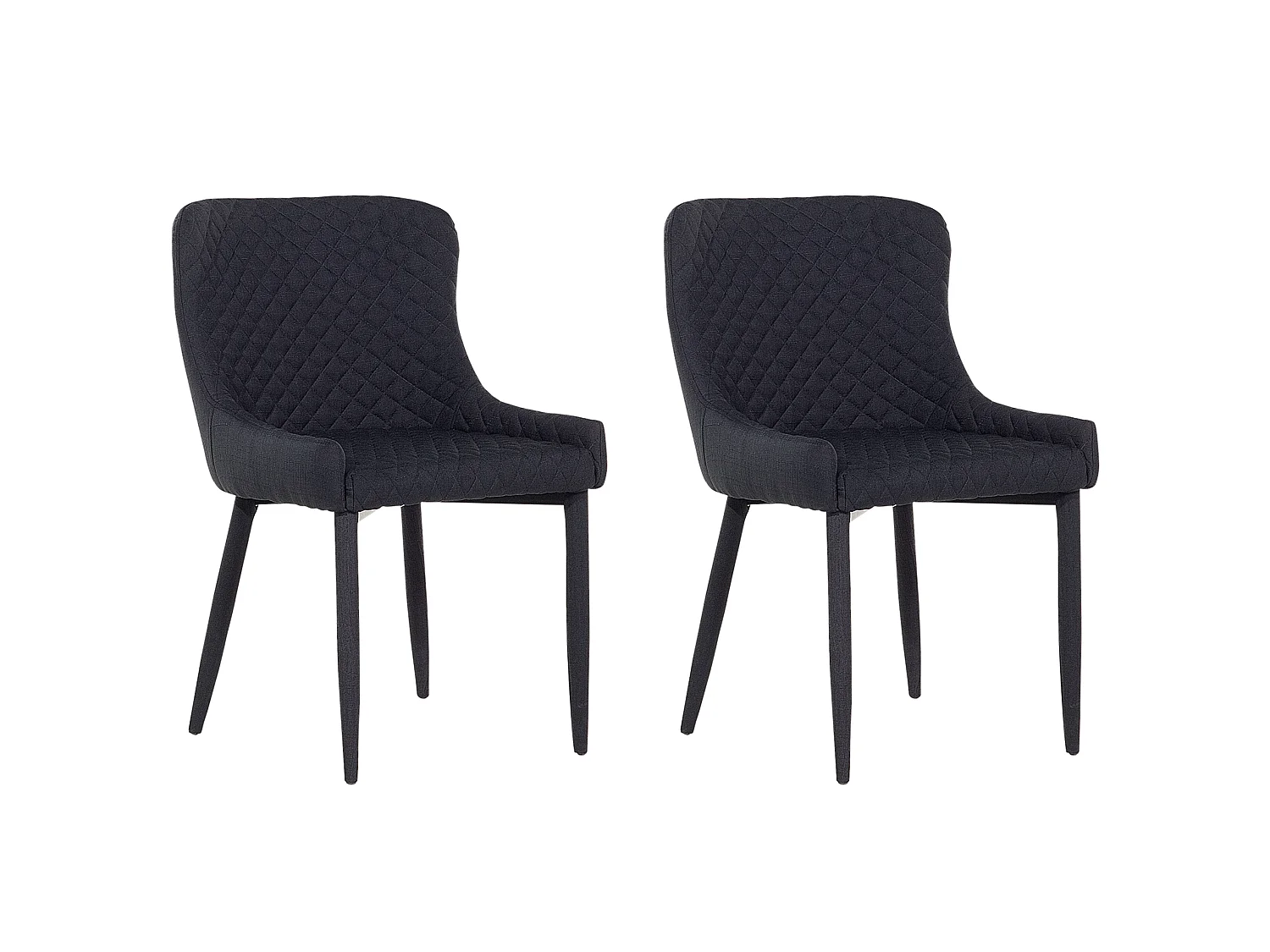 Set van 2 eetkamerstoelen SOLANO Zwart