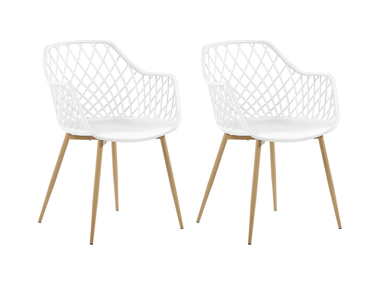 Lot de 2 chaises de salle à manger NASHUA Blanc