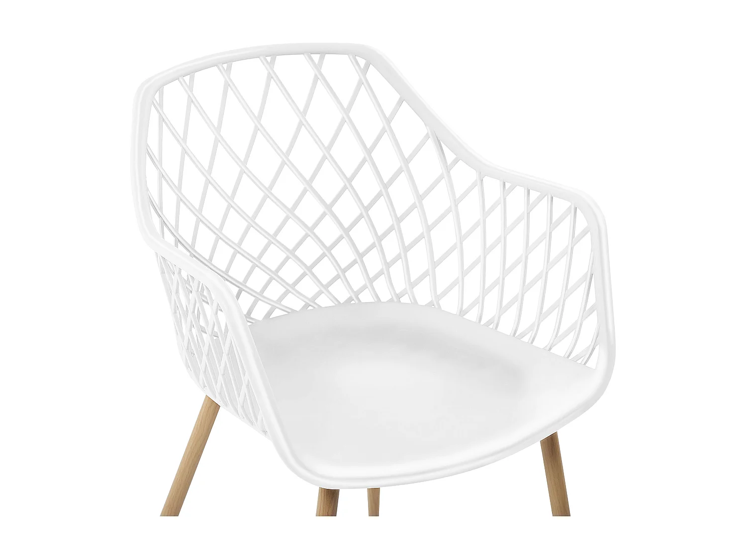 Lot de 2 chaises de salle à manger NASHUA Blanc