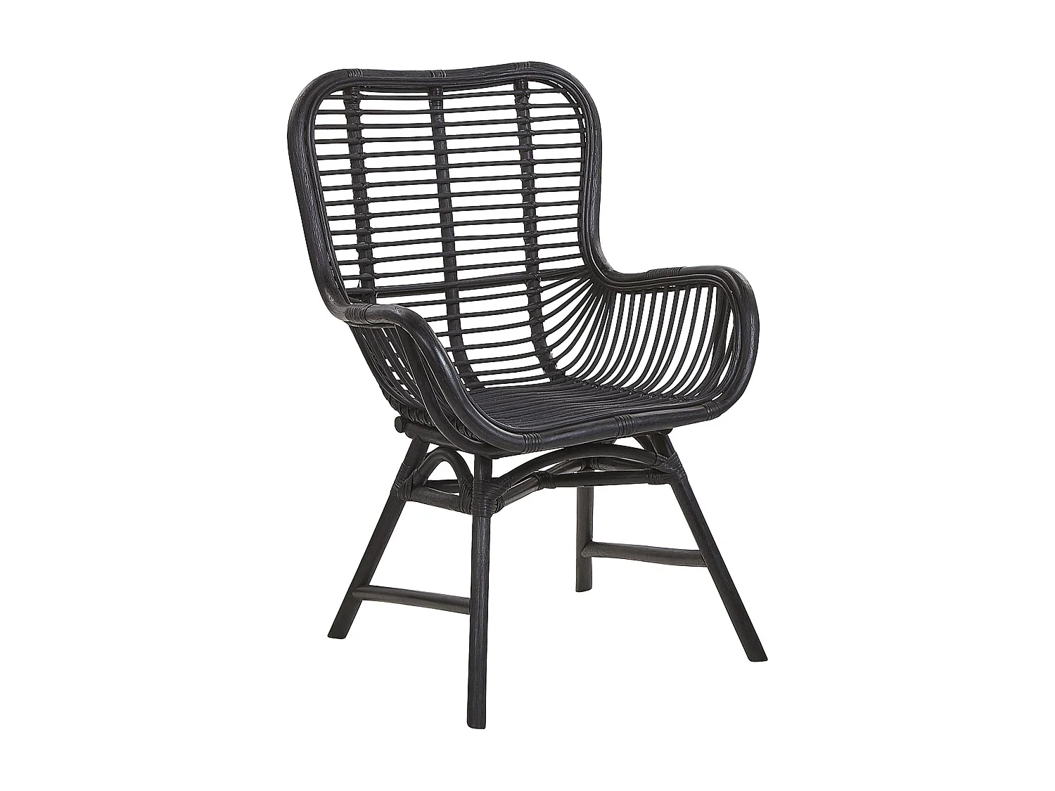 Chaise de salle à manger TOGO Rotin Noir