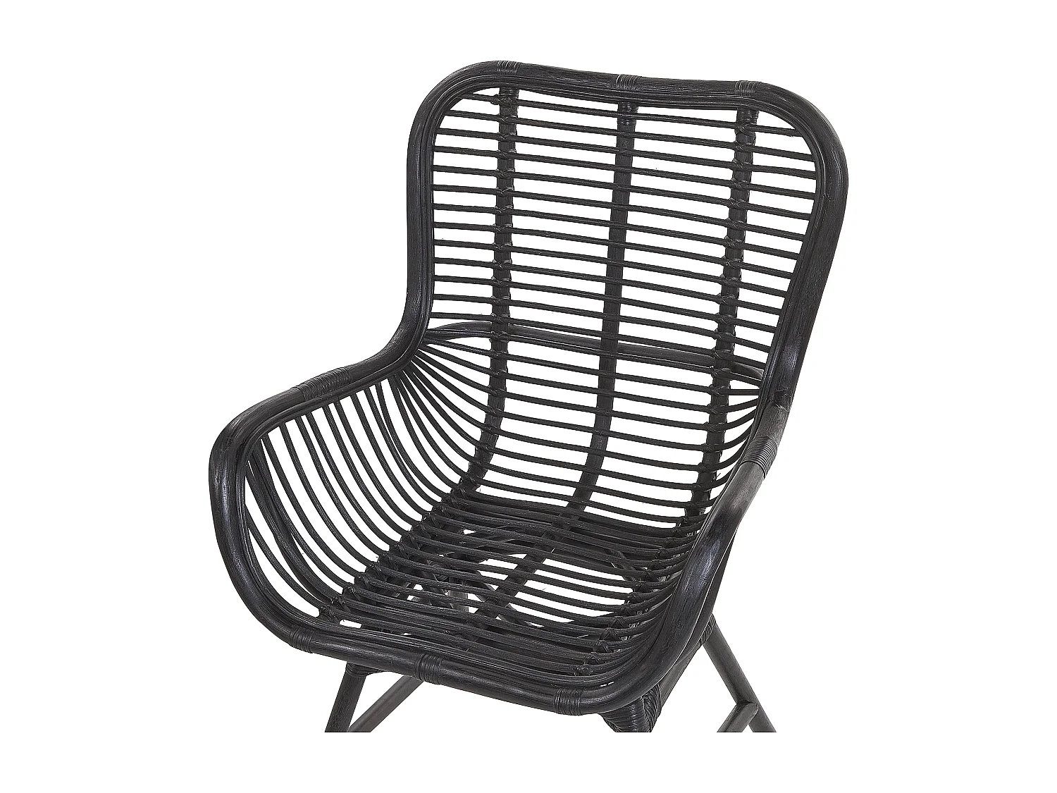 Chaise de salle à manger TOGO Rotin Noir