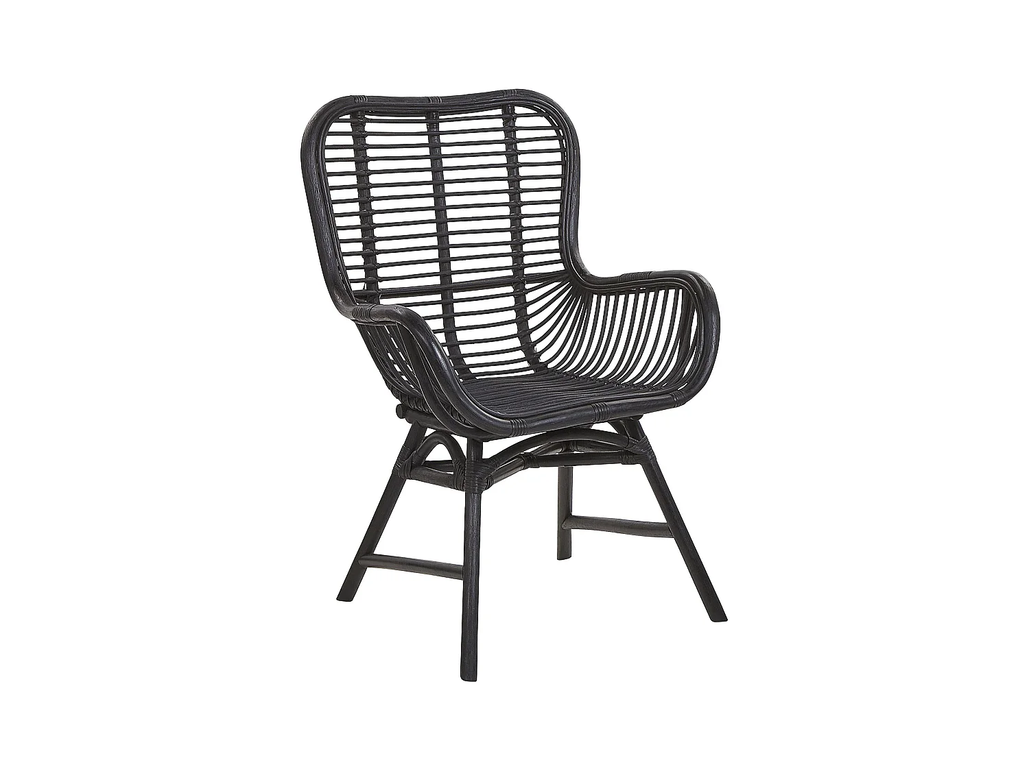 Chaise de salle à manger TOGO Rotin Noir