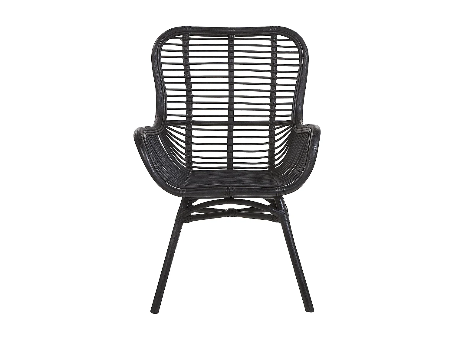 Chaise de salle à manger TOGO Rotin Noir