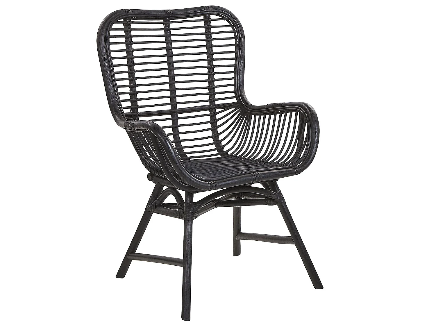 Chaise de salle à manger TOGO Rotin Noir