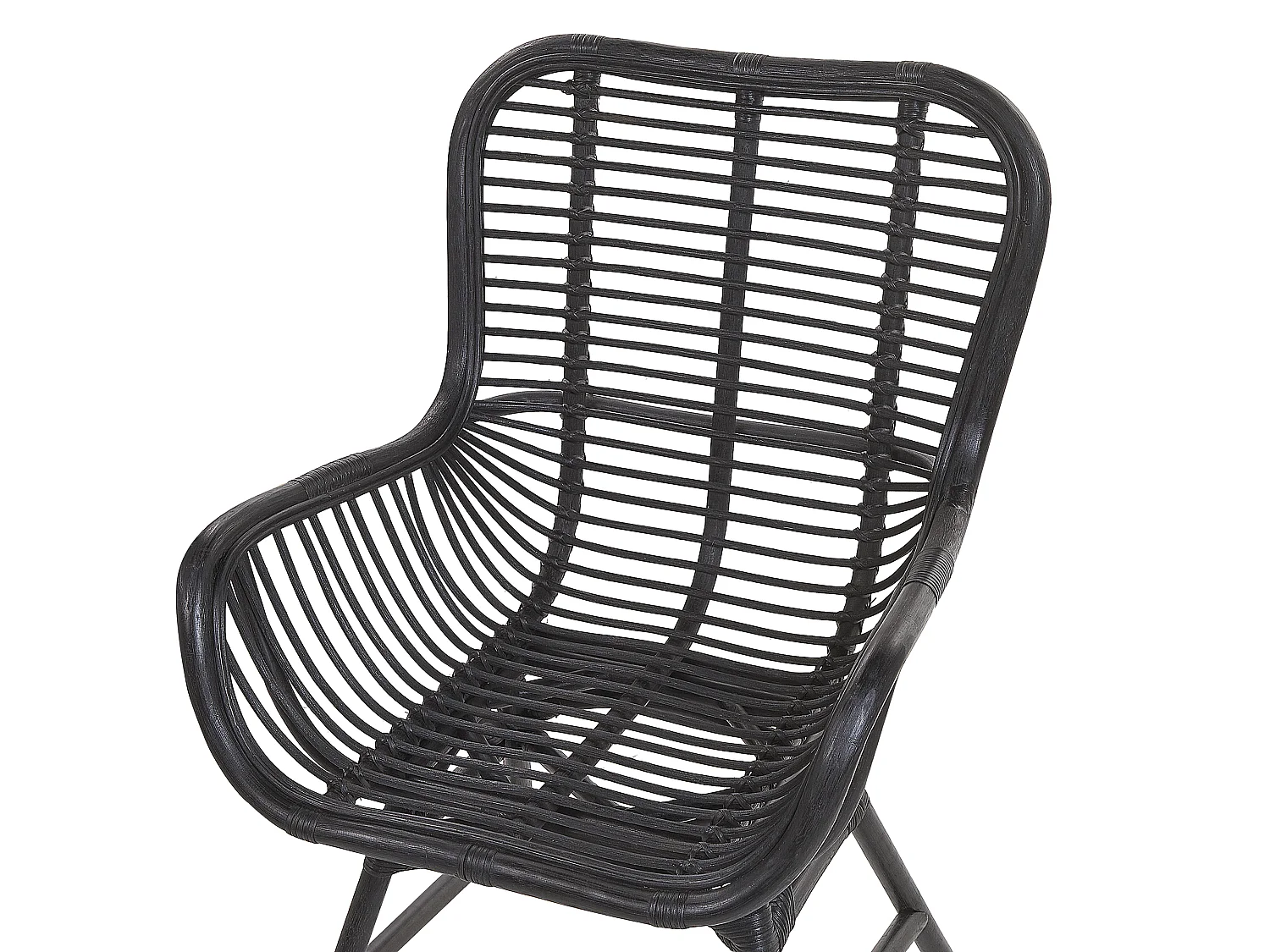 Chaise de salle à manger TOGO Rotin Noir