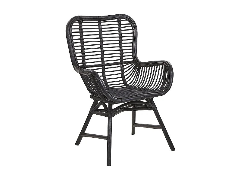 Chaise de salle à manger TOGO Rotin Noir