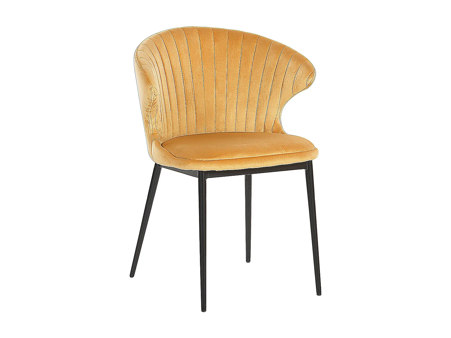 Set di 2 sedie da pranzo AUGUSTA Velluto Senape