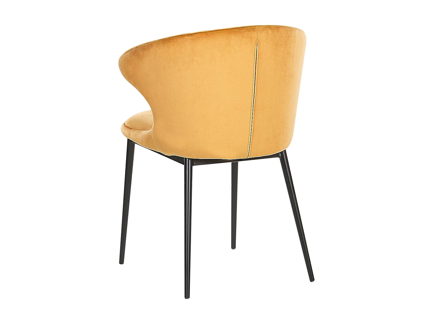 Lot de 2 chaises de salle à manger AUGUSTA Velours Moutarde