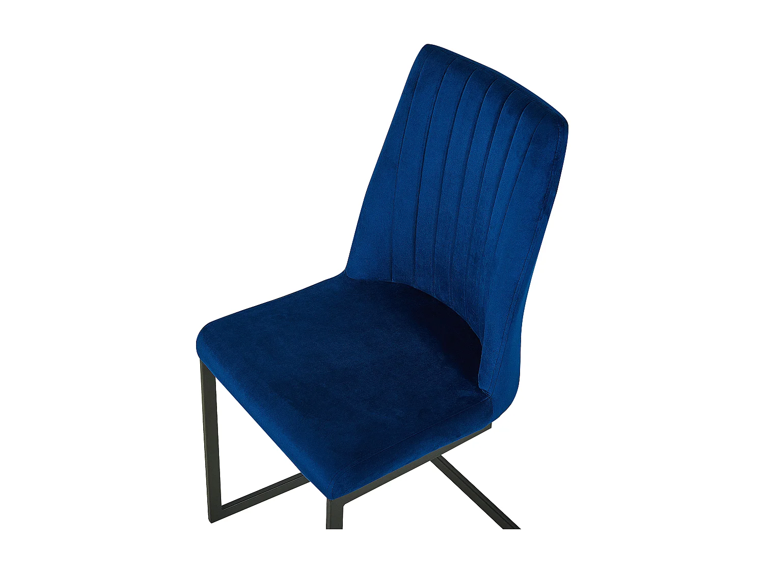 Lot de 2 chaises de salle à manger LAVONIA Velours Bleu marine