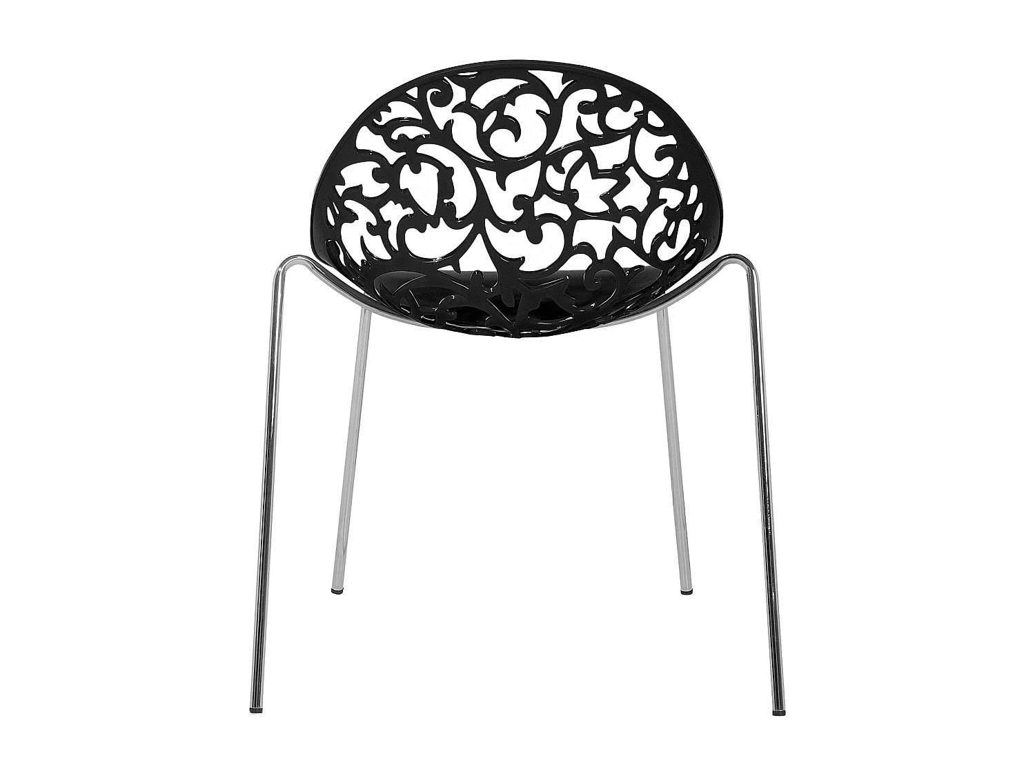 Set van 4 eetkamerstoelen MUMFORD Zwart