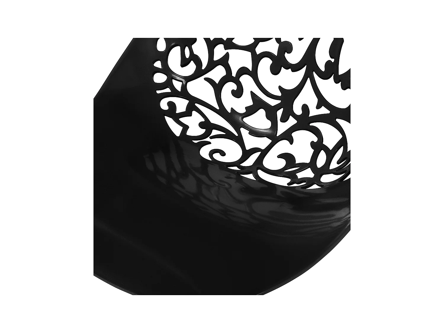 Esszimmerstuhl 4 Stühle dekorative Rückenlehnen Kunststoff schwarz Mumford