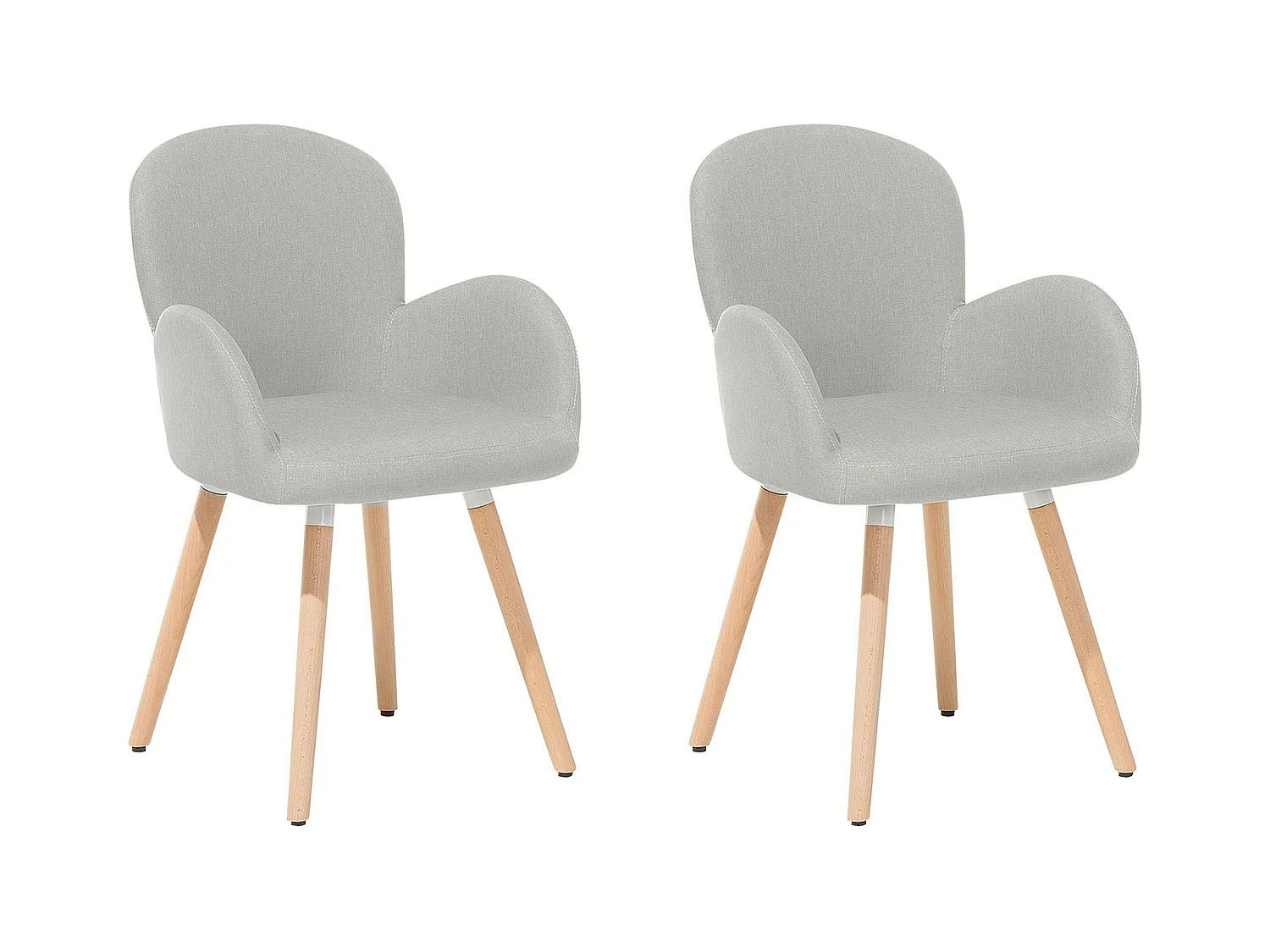 Set di 2 sedie da pranzo BROOKVILLE Grigio chiaro