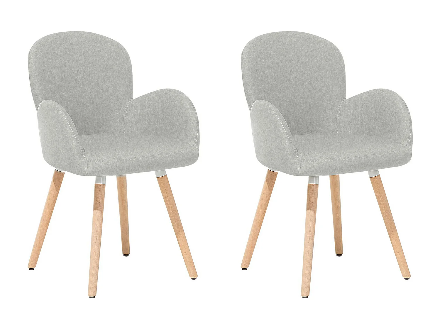 Lot de 2 chaises de salle à manger BROOKVILLE Gris clair