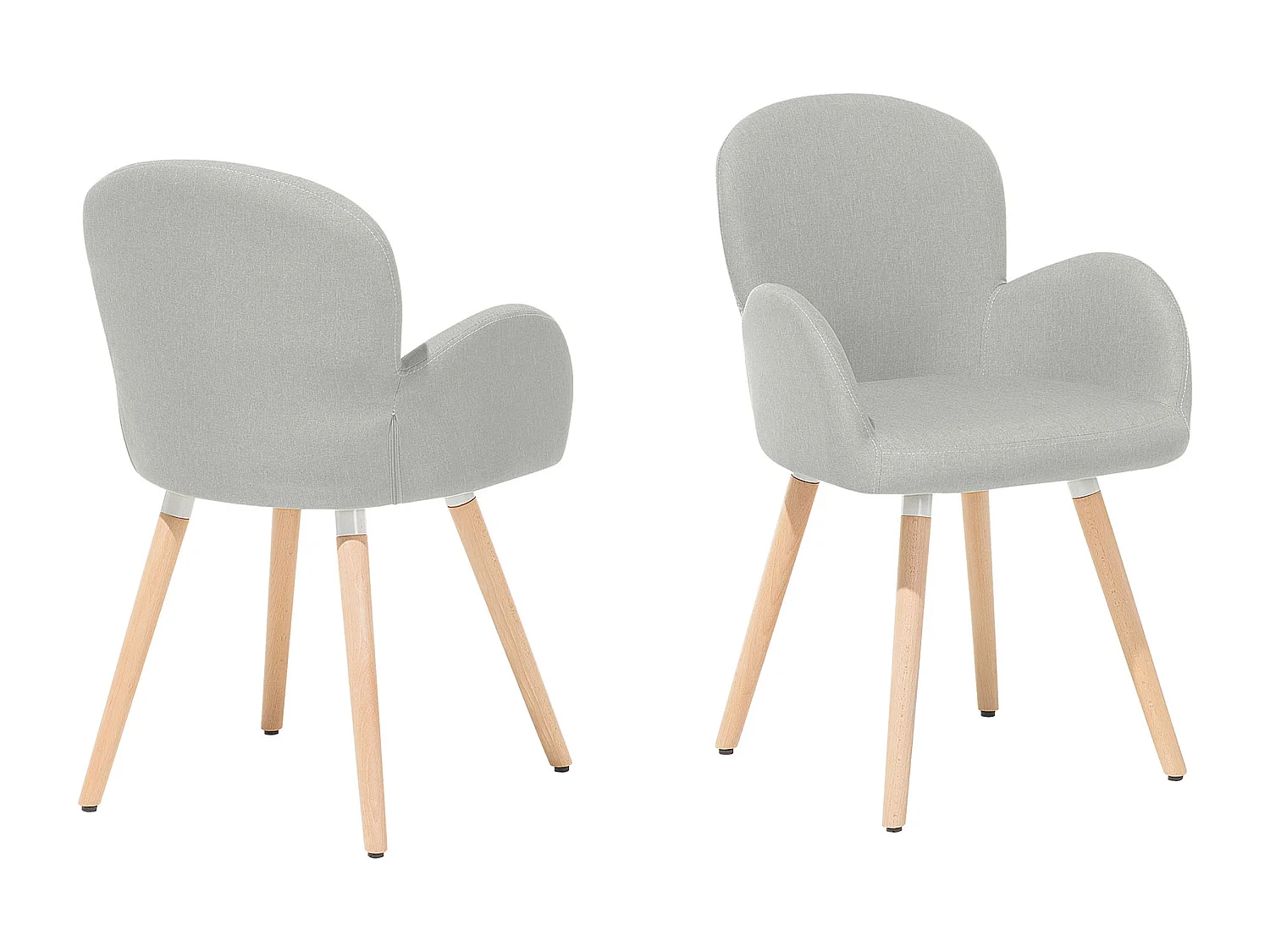 Lot de 2 chaises de salle à manger BROOKVILLE Gris clair