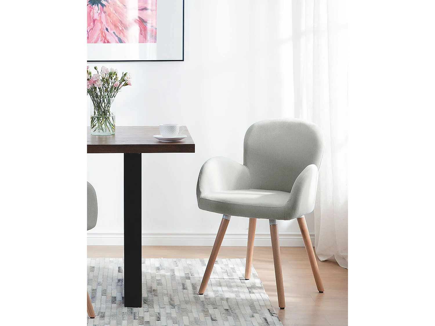 Lot de 2 chaises de salle à manger BROOKVILLE Gris clair