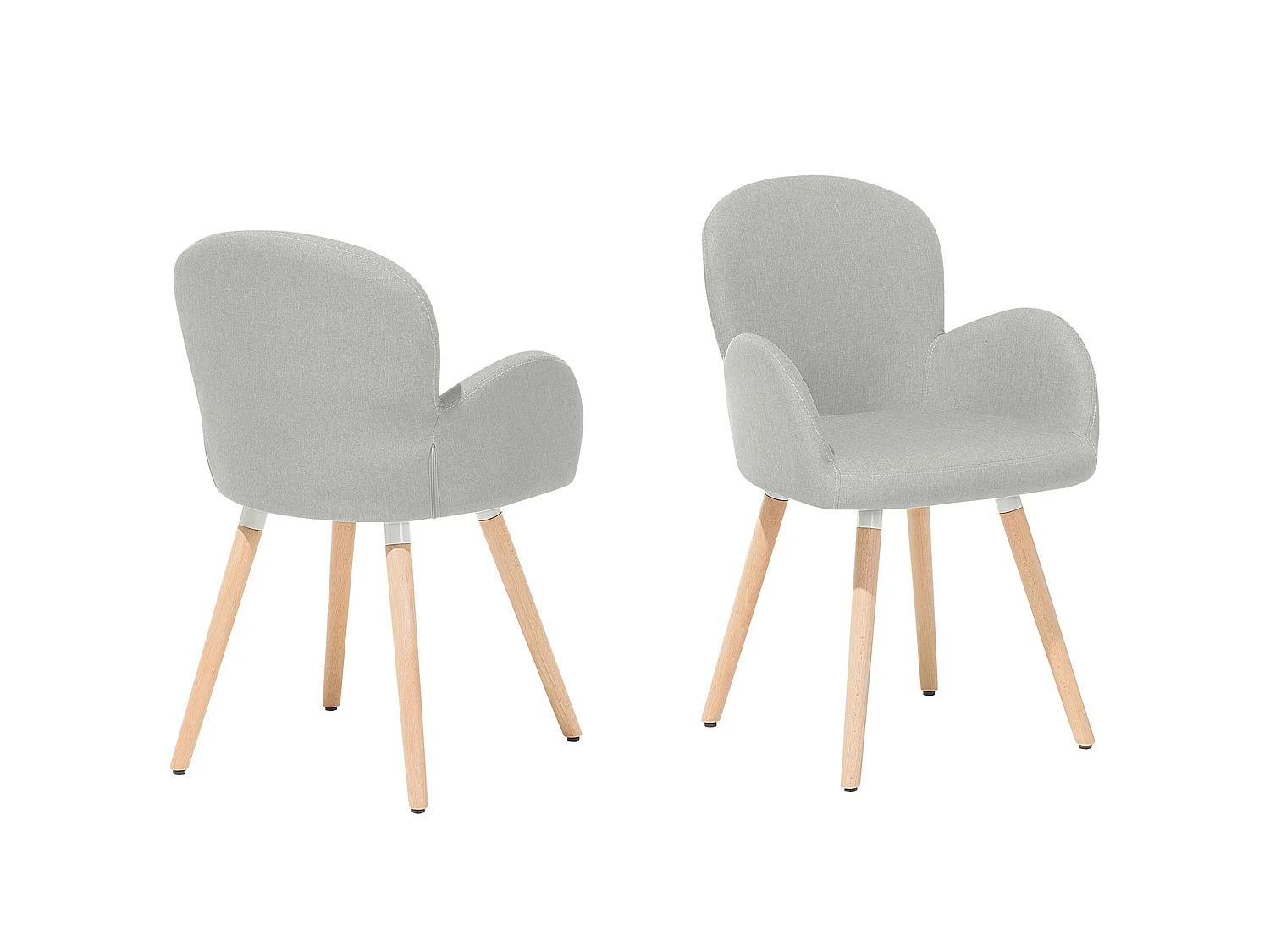Lot de 2 chaises de salle à manger BROOKVILLE Gris clair