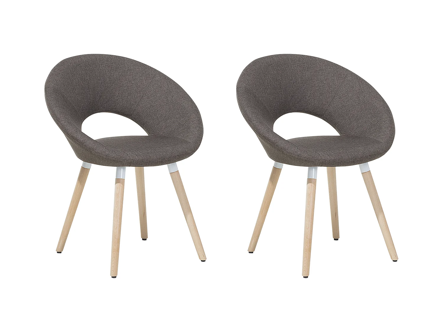 Lot de 2 chaises de salle à manger ROSLYN Taupe