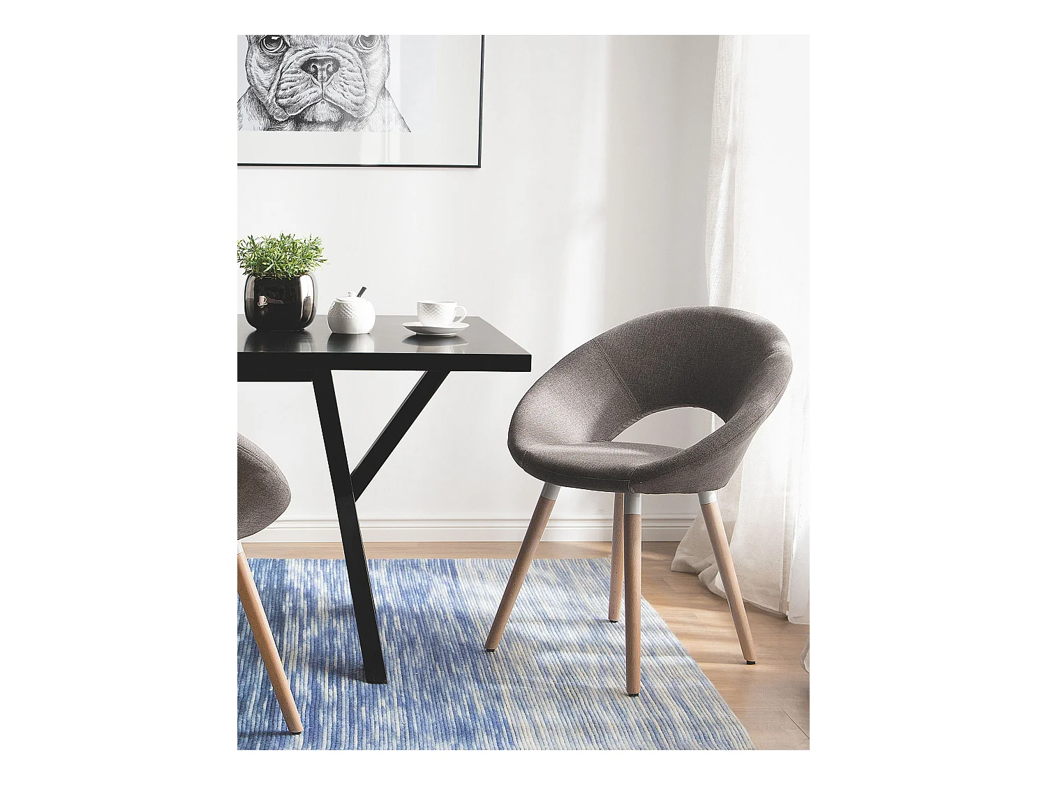 Set van 2 eetkamerstoelen ROSLYN Taupe