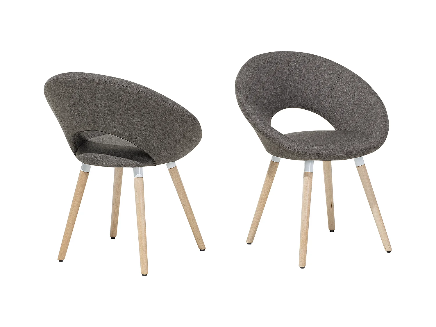 Set van 2 eetkamerstoelen ROSLYN Taupe