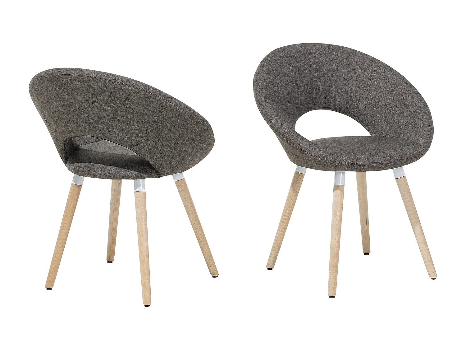 Lot de 2 chaises de salle à manger ROSLYN Taupe